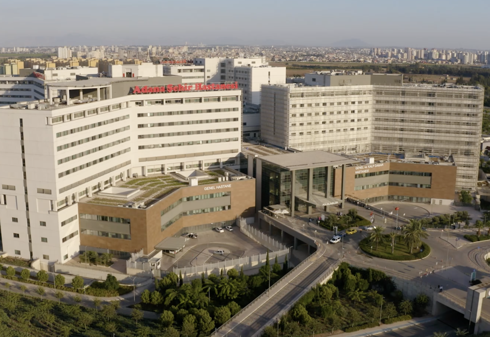 adana hospital aerial shot