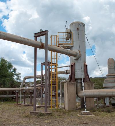 Olkaria II geothermal power plant in Kenya